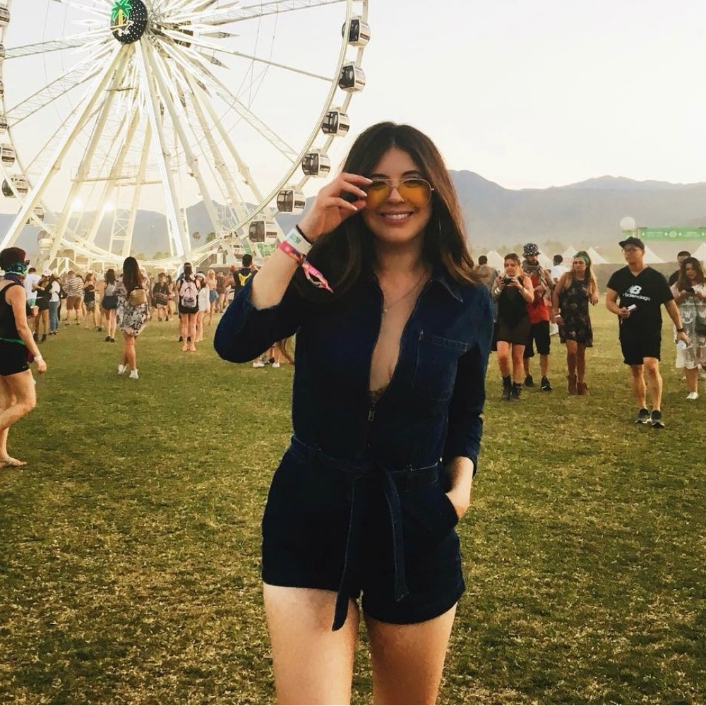 ❌SOLD❌BDG Dark Blue Denim Long Sleeve Romper